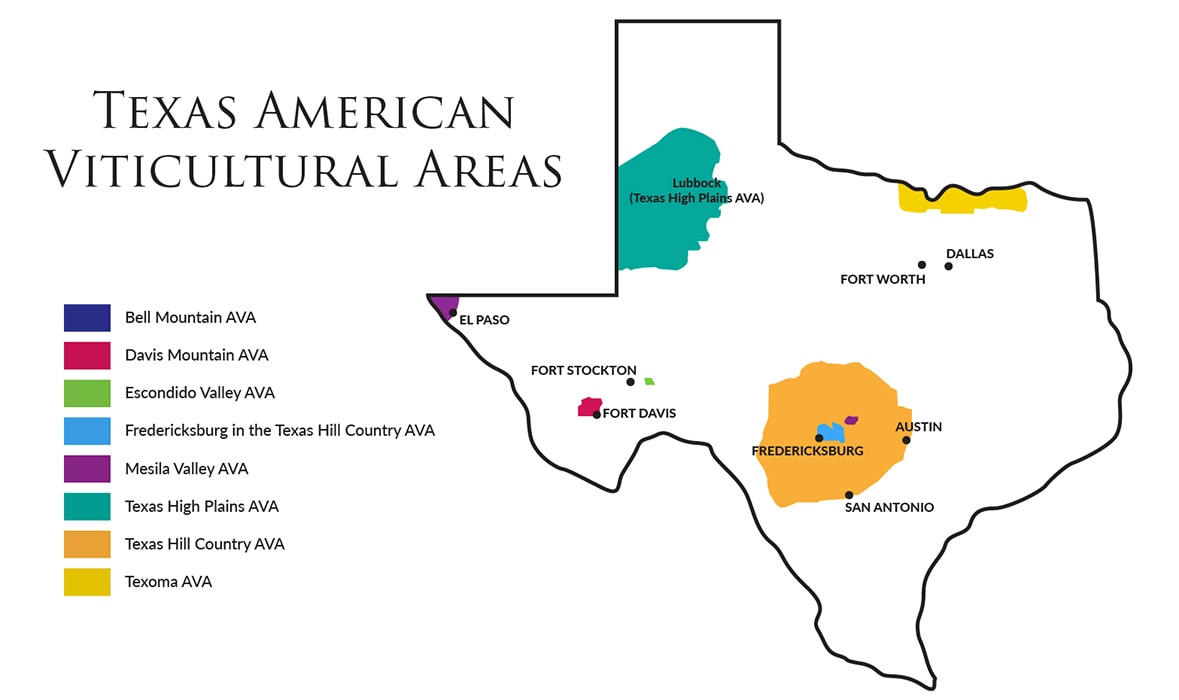 TEXAS AMERICAN VITICULTURAL AREAS New